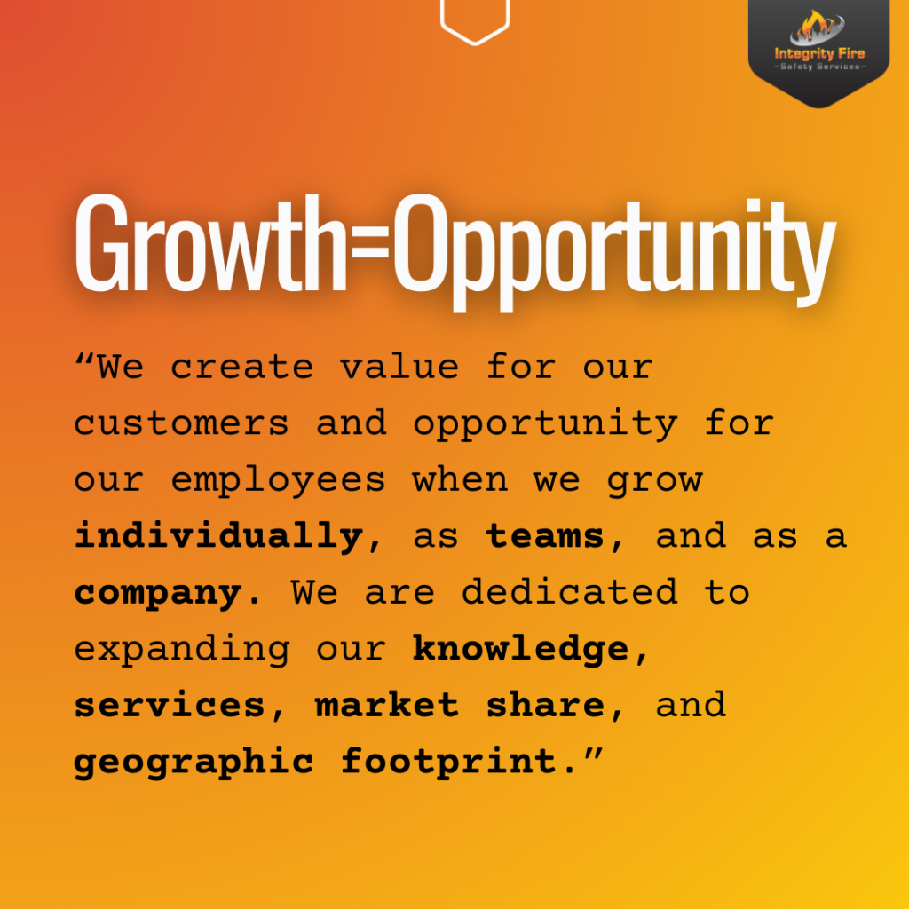 Growth = Opportunity Core Values
